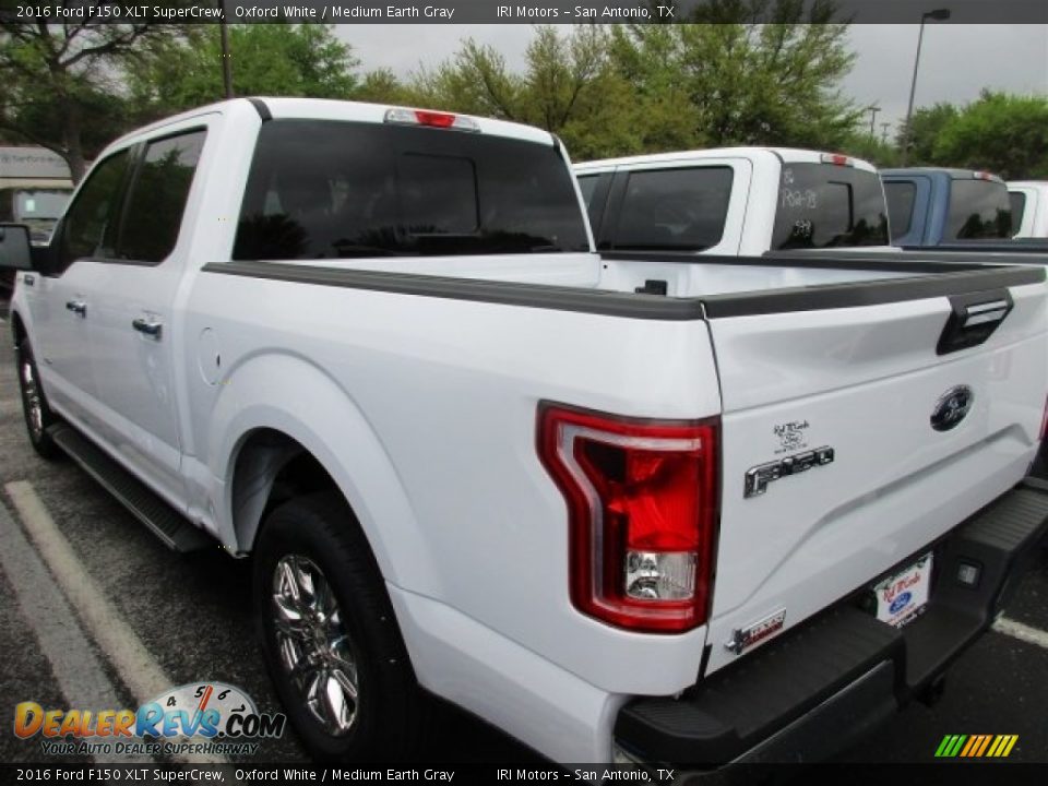 2016 Ford F150 XLT SuperCrew Oxford White / Medium Earth Gray Photo #6