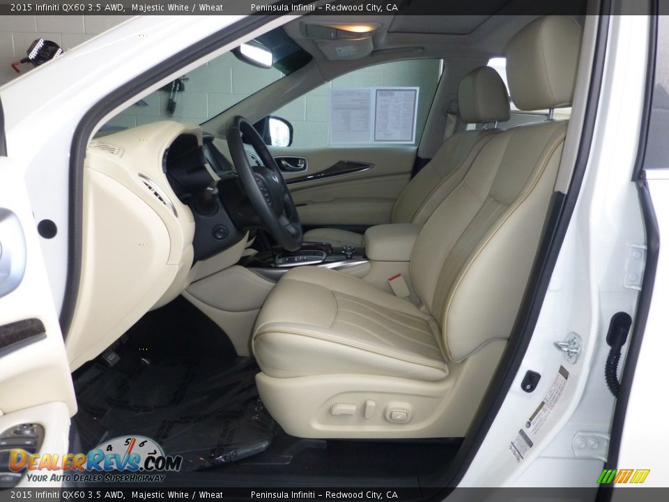 2015 Infiniti QX60 3.5 AWD Majestic White / Wheat Photo #4