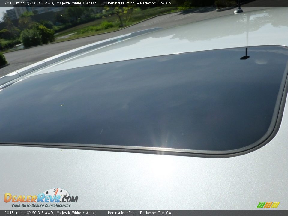 2015 Infiniti QX60 3.5 AWD Majestic White / Wheat Photo #11