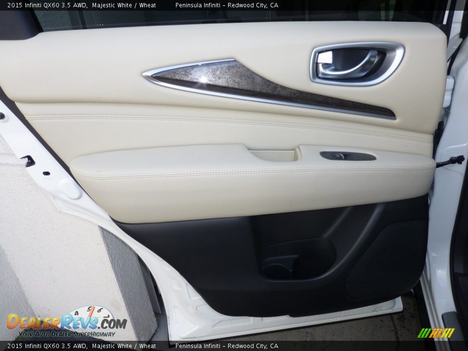 2015 Infiniti QX60 3.5 AWD Majestic White / Wheat Photo #13