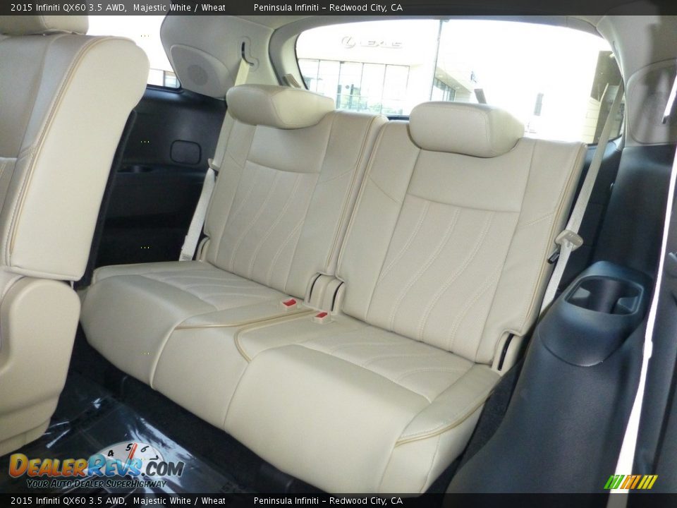 2015 Infiniti QX60 3.5 AWD Majestic White / Wheat Photo #14