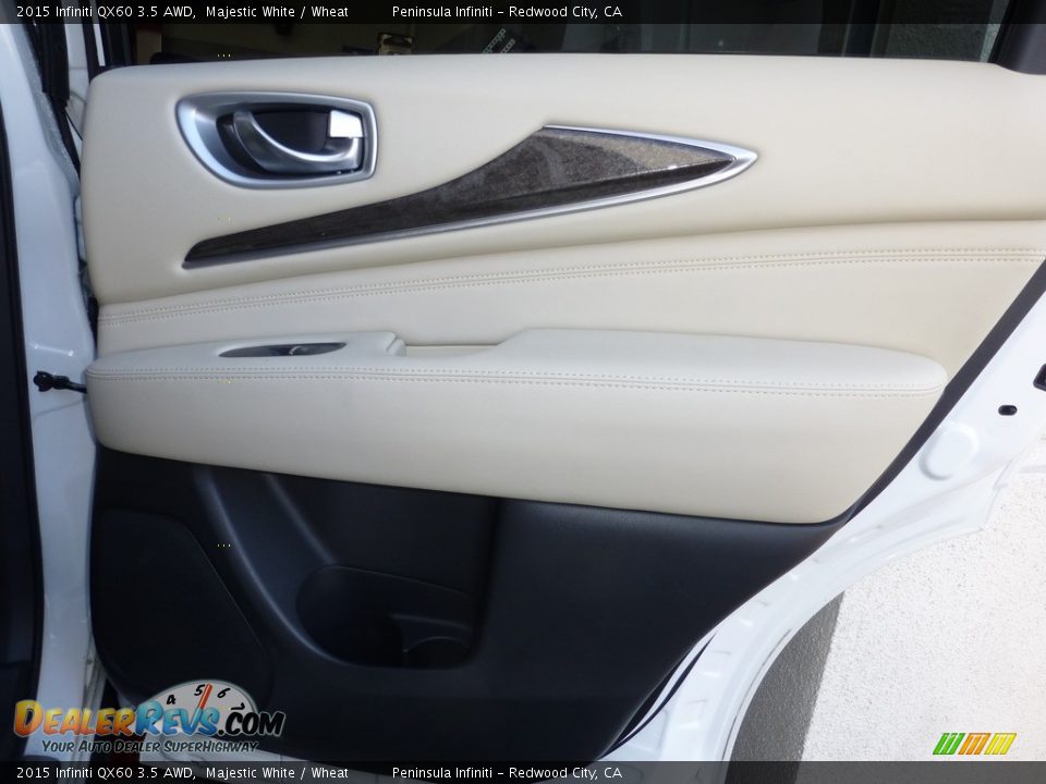 2015 Infiniti QX60 3.5 AWD Majestic White / Wheat Photo #16