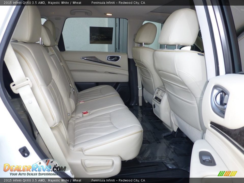2015 Infiniti QX60 3.5 AWD Majestic White / Wheat Photo #17