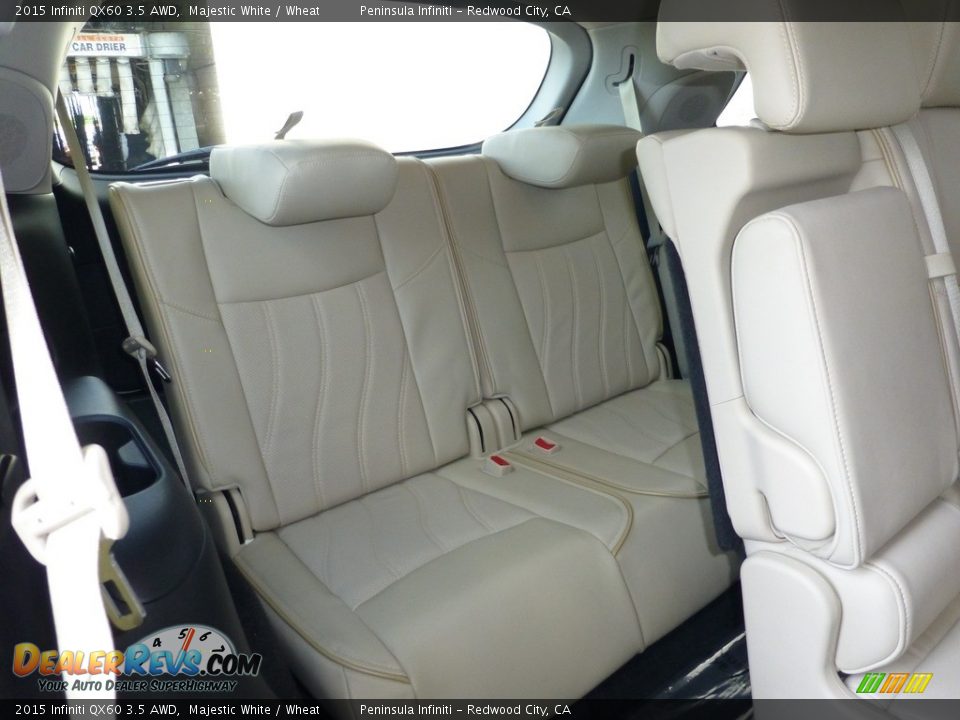 2015 Infiniti QX60 3.5 AWD Majestic White / Wheat Photo #18