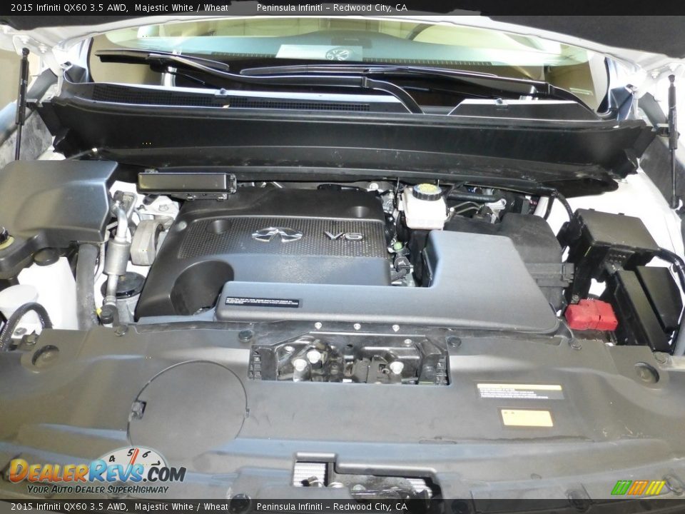 2015 Infiniti QX60 3.5 AWD Majestic White / Wheat Photo #21