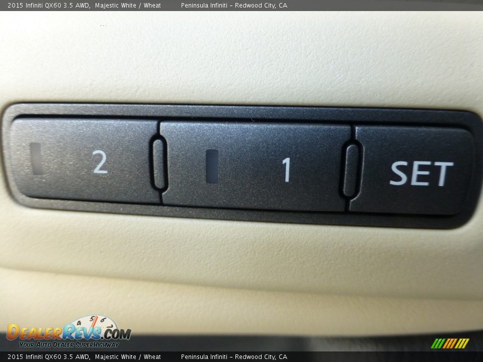 2015 Infiniti QX60 3.5 AWD Majestic White / Wheat Photo #23