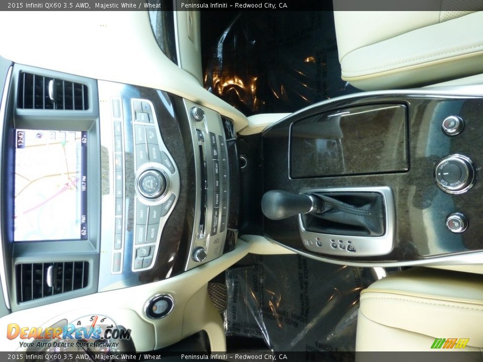 2015 Infiniti QX60 3.5 AWD Majestic White / Wheat Photo #24