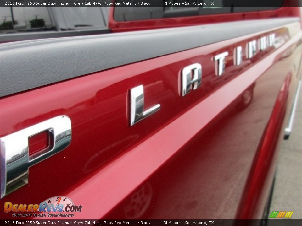 2016 Ford F250 Super Duty Platinum Crew Cab 4x4 Ruby Red Metallic / Black Photo #9