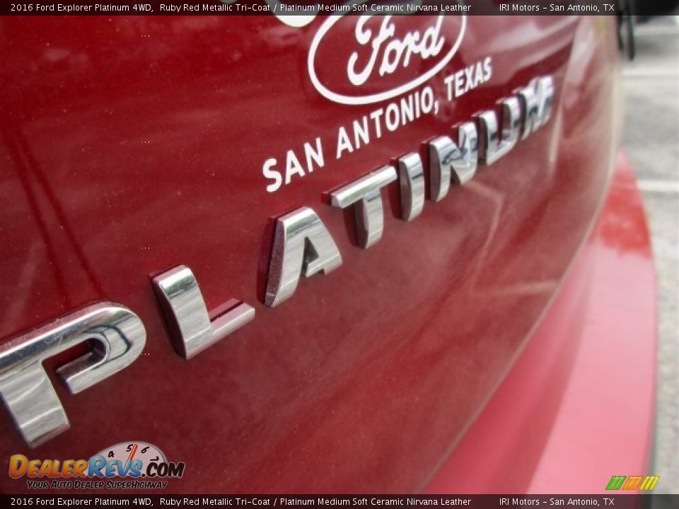 2016 Ford Explorer Platinum 4WD Ruby Red Metallic Tri-Coat / Platinum Medium Soft Ceramic Nirvana Leather Photo #5