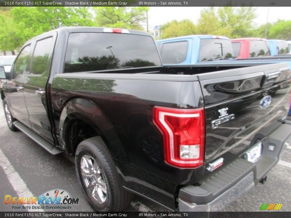 2016 Ford F150 XLT SuperCrew Shadow Black / Medium Earth Gray Photo #5