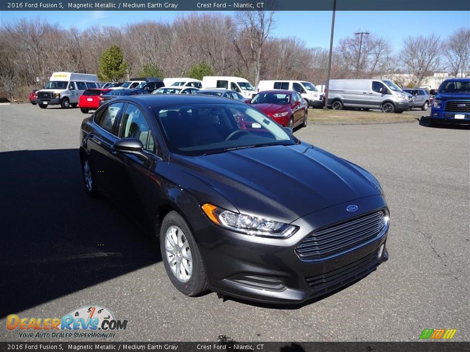 2016 Ford Fusion S Magnetic Metallic / Medium Earth Gray Photo #1