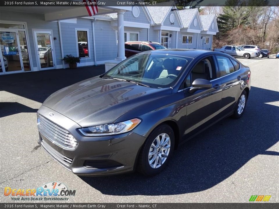 2016 Ford Fusion S Magnetic Metallic / Medium Earth Gray Photo #3