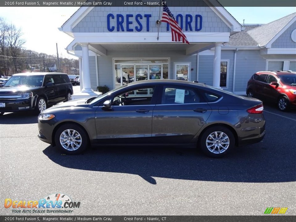 2016 Ford Fusion S Magnetic Metallic / Medium Earth Gray Photo #4