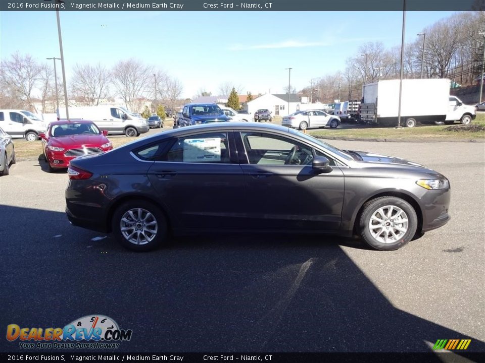 2016 Ford Fusion S Magnetic Metallic / Medium Earth Gray Photo #8