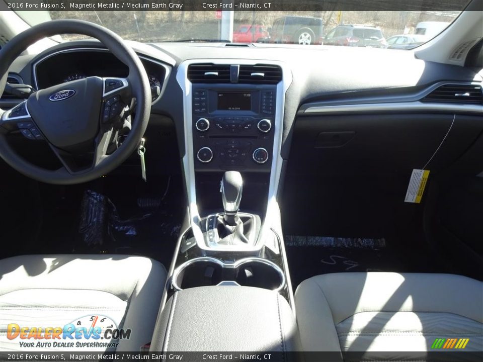 2016 Ford Fusion S Magnetic Metallic / Medium Earth Gray Photo #13