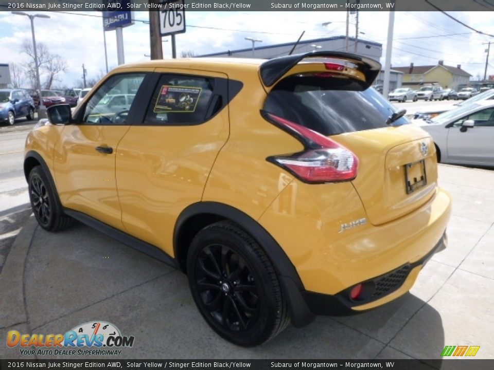 2016 Nissan Juke Stinger Edition AWD Solar Yellow / Stinger Edition Black/Yellow Photo #10