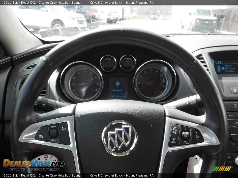 2011 Buick Regal CXL Granite Gray Metallic / Ebony Photo #21
