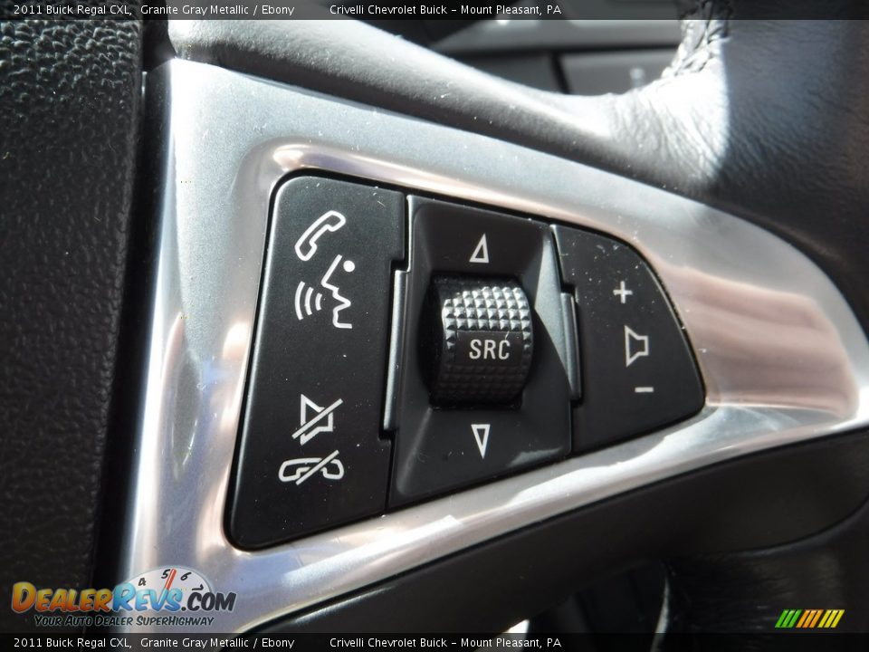 2011 Buick Regal CXL Granite Gray Metallic / Ebony Photo #22