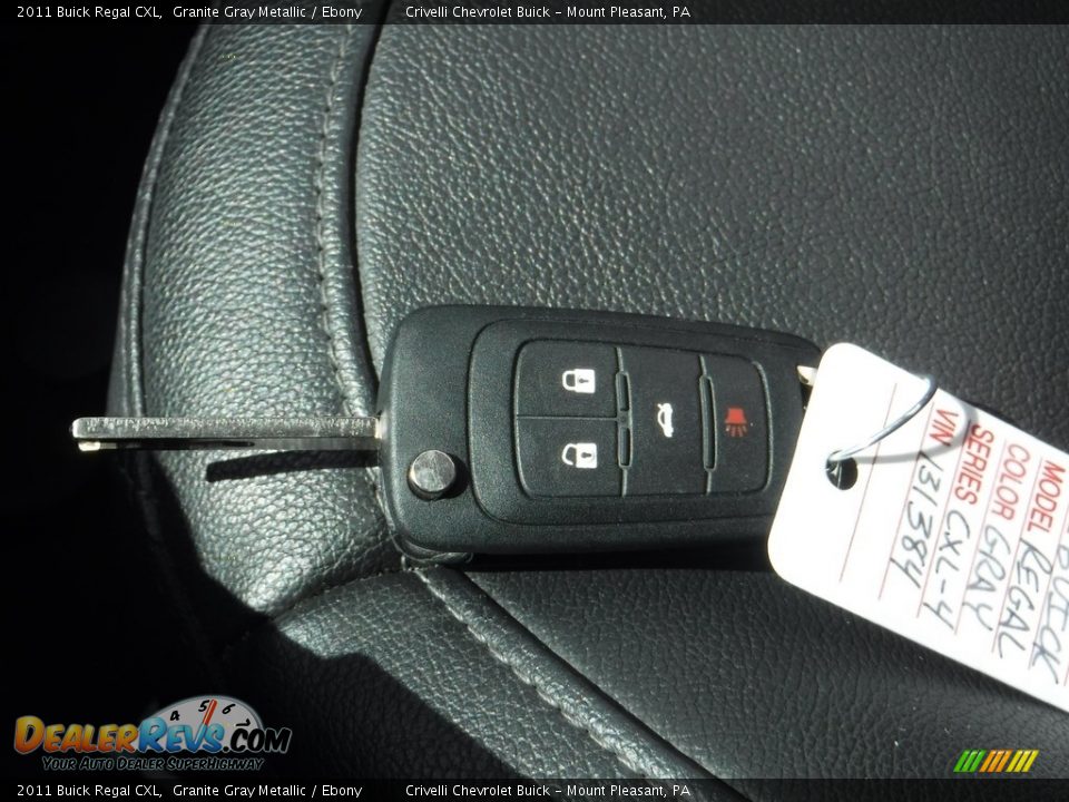 2011 Buick Regal CXL Granite Gray Metallic / Ebony Photo #34