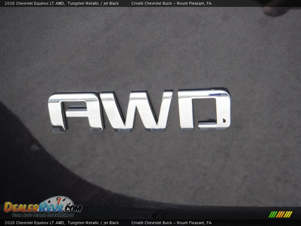 2016 Chevrolet Equinox LT AWD Tungsten Metallic / Jet Black Photo #8