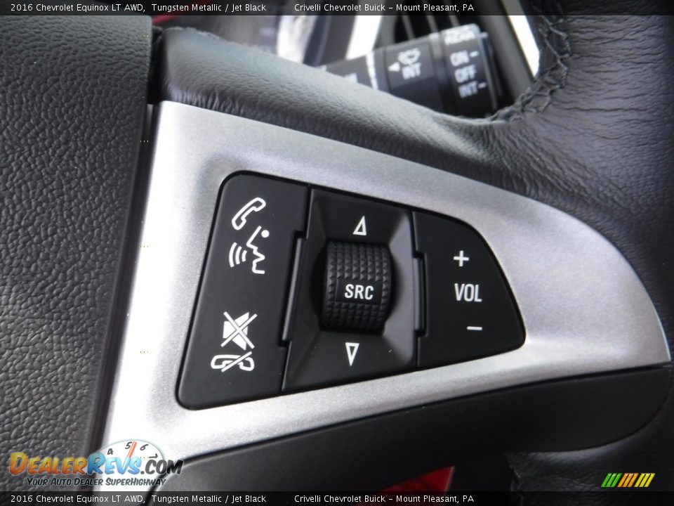 2016 Chevrolet Equinox LT AWD Tungsten Metallic / Jet Black Photo #17