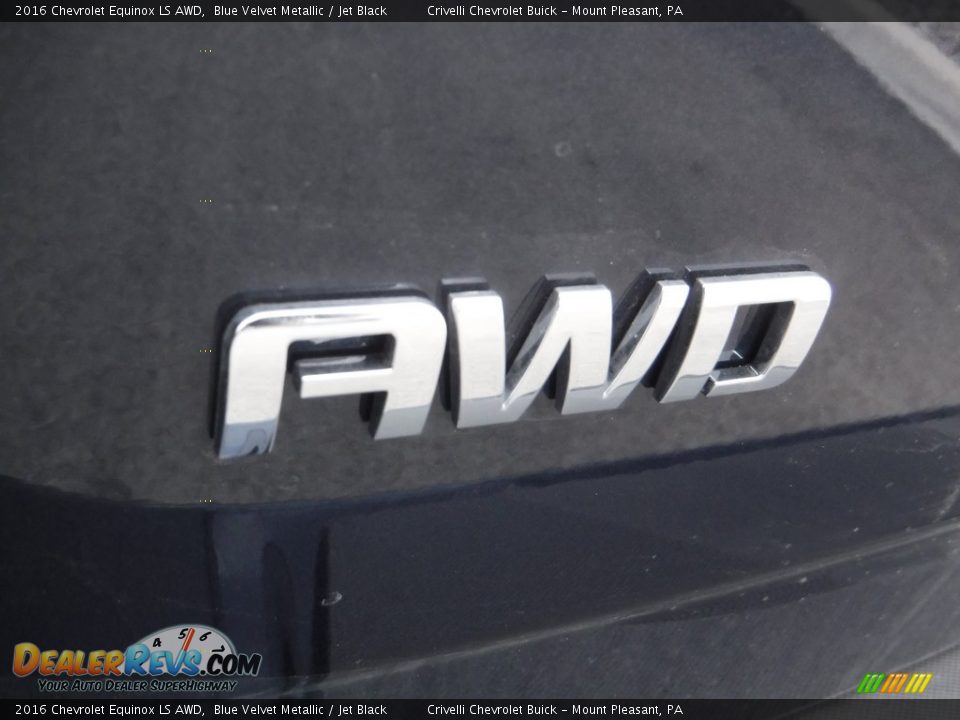 2016 Chevrolet Equinox LS AWD Blue Velvet Metallic / Jet Black Photo #7