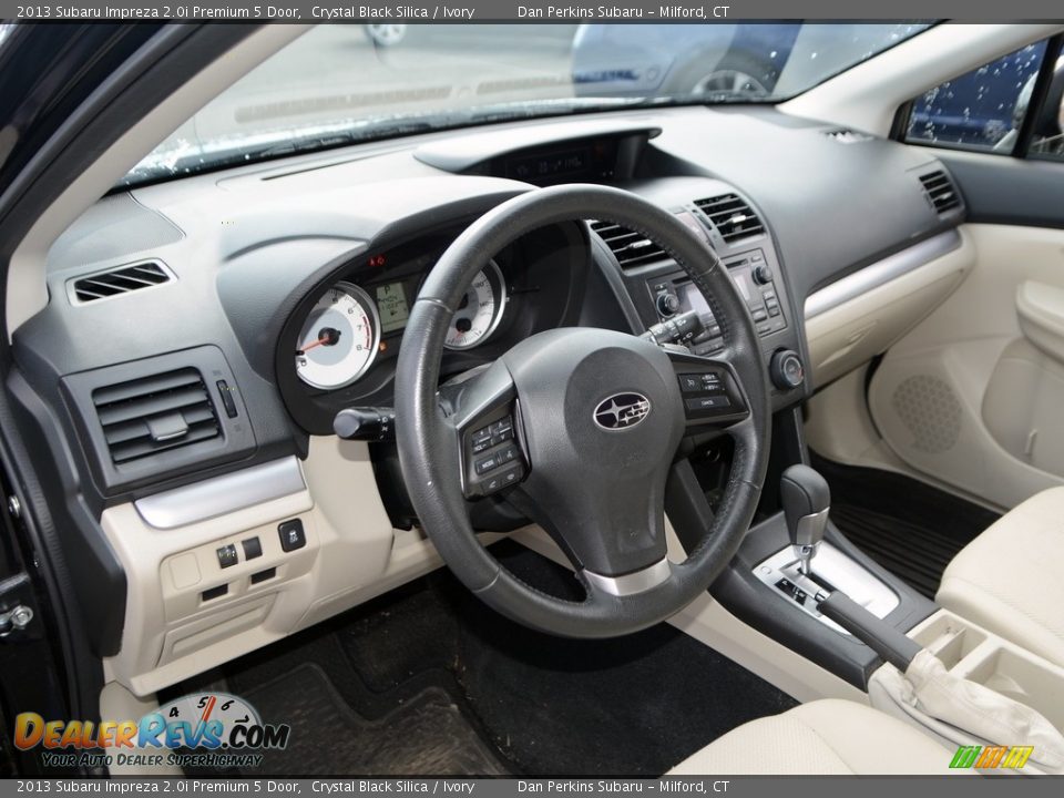 2013 Subaru Impreza 2.0i Premium 5 Door Crystal Black Silica / Ivory Photo #5