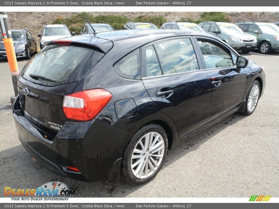 2013 Subaru Impreza 2.0i Premium 5 Door Crystal Black Silica / Ivory Photo #6