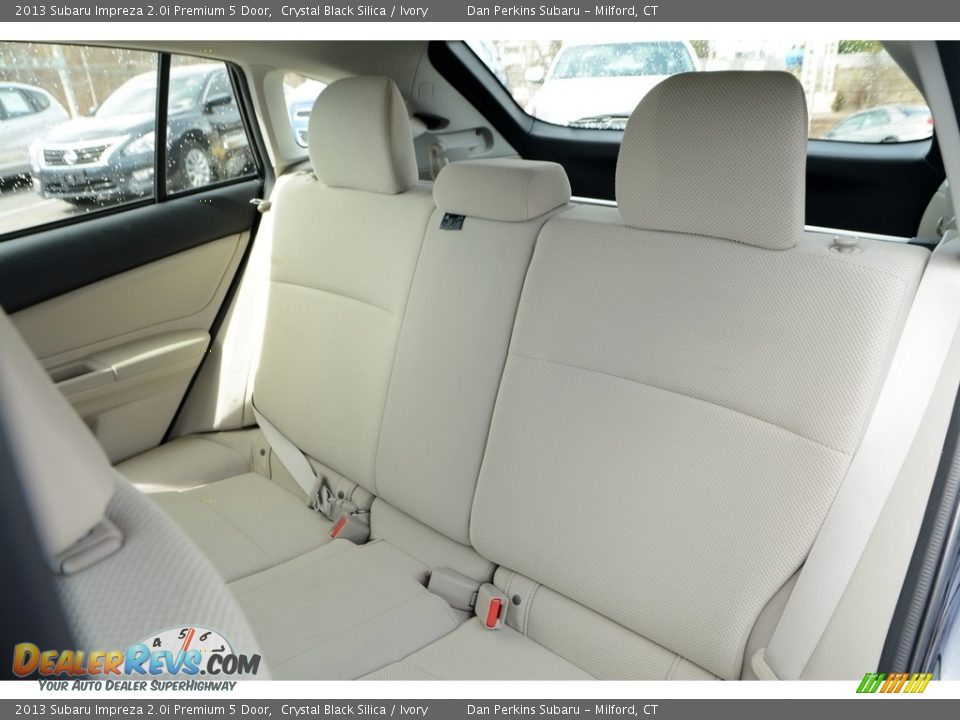2013 Subaru Impreza 2.0i Premium 5 Door Crystal Black Silica / Ivory Photo #14