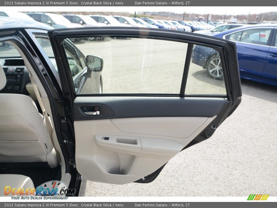 2013 Subaru Impreza 2.0i Premium 5 Door Crystal Black Silica / Ivory Photo #18