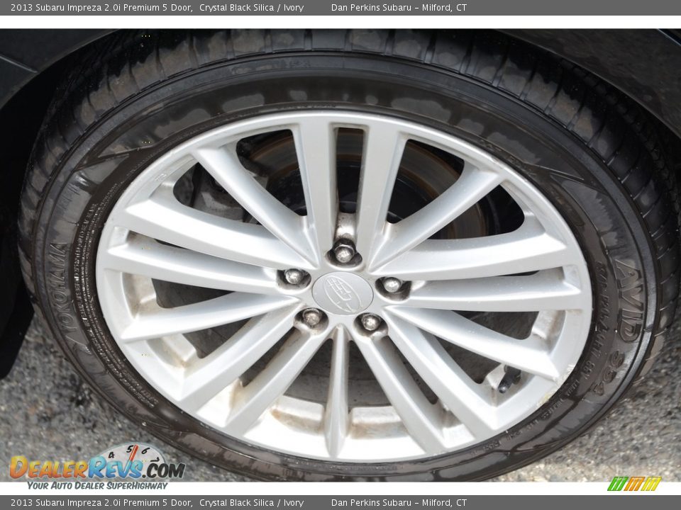 2013 Subaru Impreza 2.0i Premium 5 Door Crystal Black Silica / Ivory Photo #23