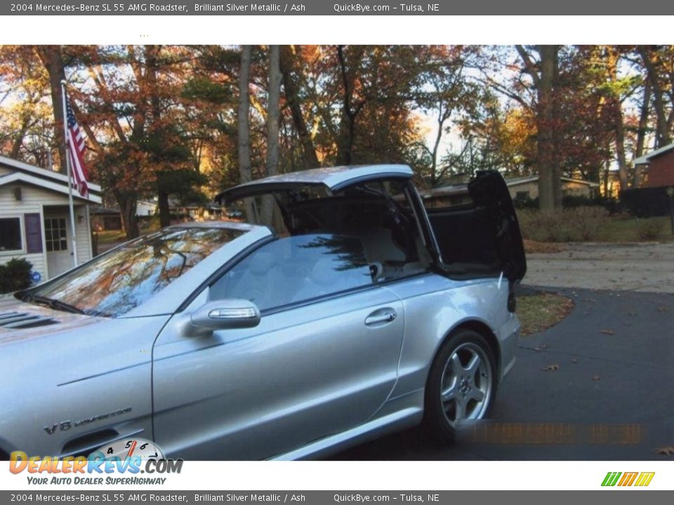 2004 Mercedes-Benz SL 55 AMG Roadster Brilliant Silver Metallic / Ash Photo #3