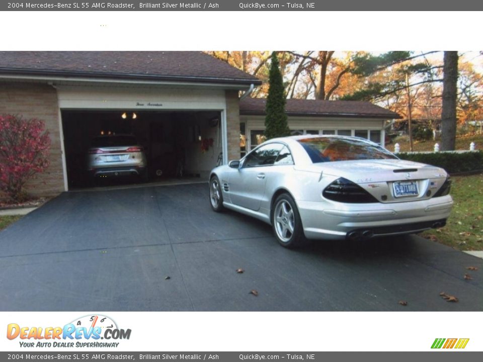 2004 Mercedes-Benz SL 55 AMG Roadster Brilliant Silver Metallic / Ash Photo #4