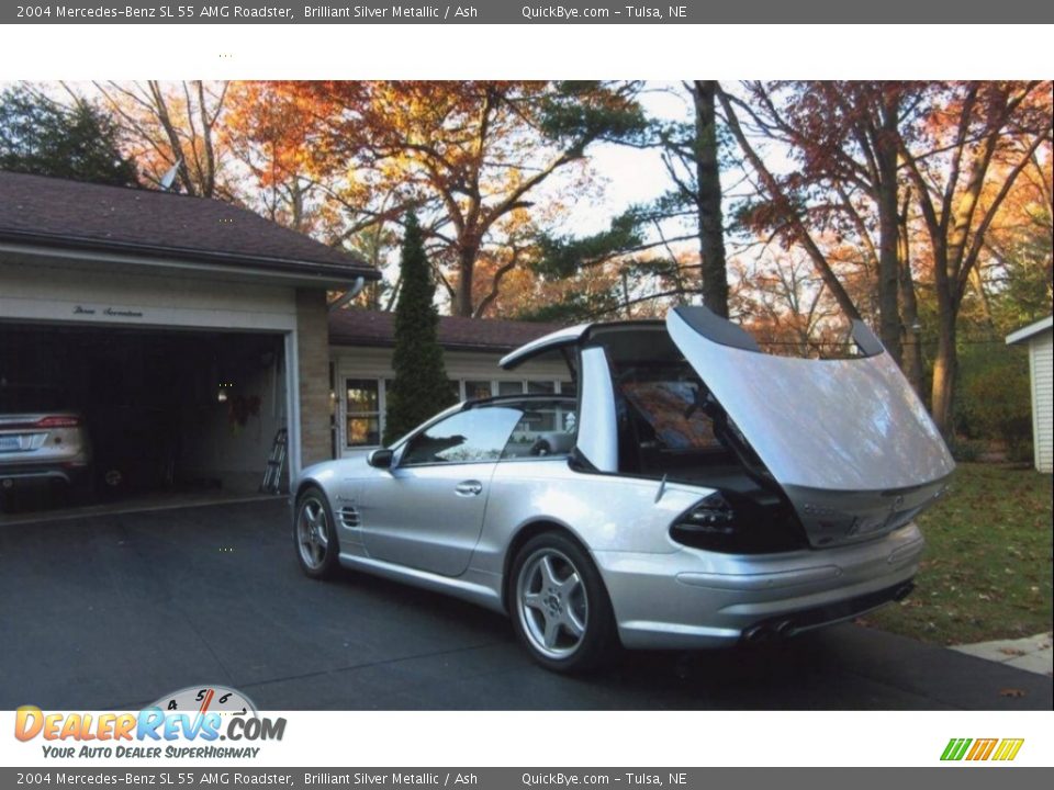 2004 Mercedes-Benz SL 55 AMG Roadster Brilliant Silver Metallic / Ash Photo #5