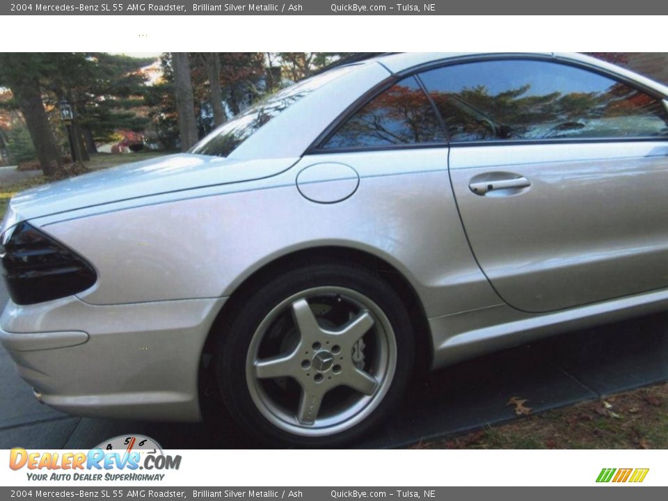 2004 Mercedes-Benz SL 55 AMG Roadster Brilliant Silver Metallic / Ash Photo #10