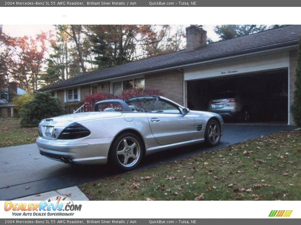 2004 Mercedes-Benz SL 55 AMG Roadster Brilliant Silver Metallic / Ash Photo #11
