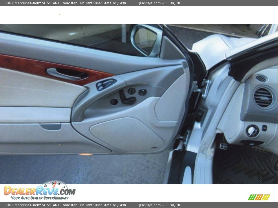 2004 Mercedes-Benz SL 55 AMG Roadster Brilliant Silver Metallic / Ash Photo #15