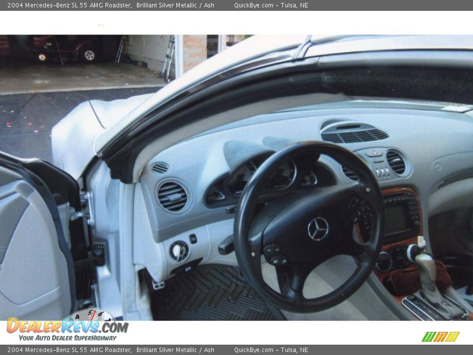2004 Mercedes-Benz SL 55 AMG Roadster Brilliant Silver Metallic / Ash Photo #16