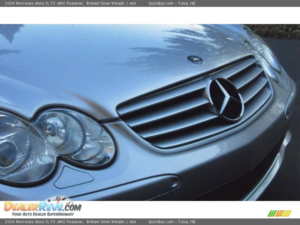 2004 Mercedes-Benz SL 55 AMG Roadster Brilliant Silver Metallic / Ash Photo #20