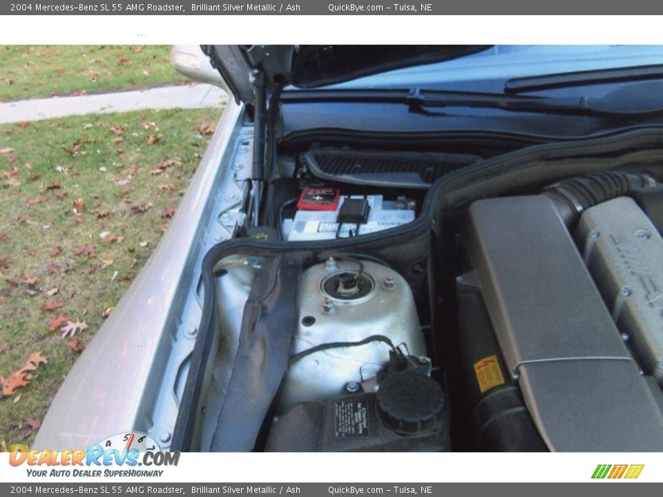 2004 Mercedes-Benz SL 55 AMG Roadster Brilliant Silver Metallic / Ash Photo #21
