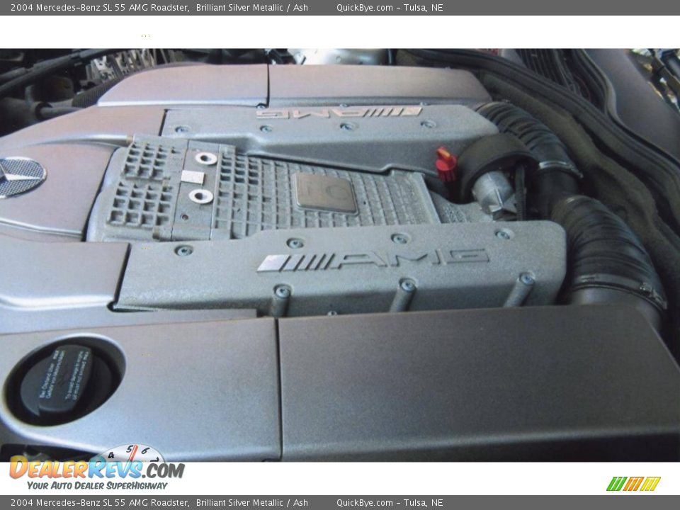 2004 Mercedes-Benz SL 55 AMG Roadster Brilliant Silver Metallic / Ash Photo #24