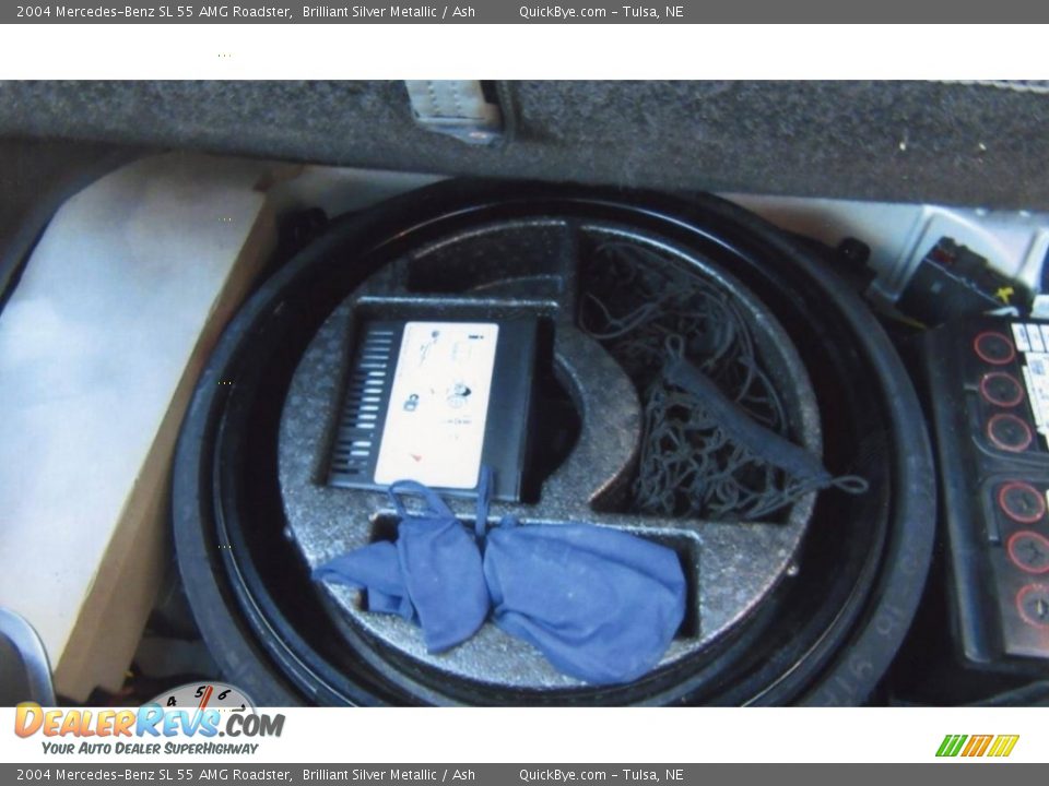 2004 Mercedes-Benz SL 55 AMG Roadster Brilliant Silver Metallic / Ash Photo #25