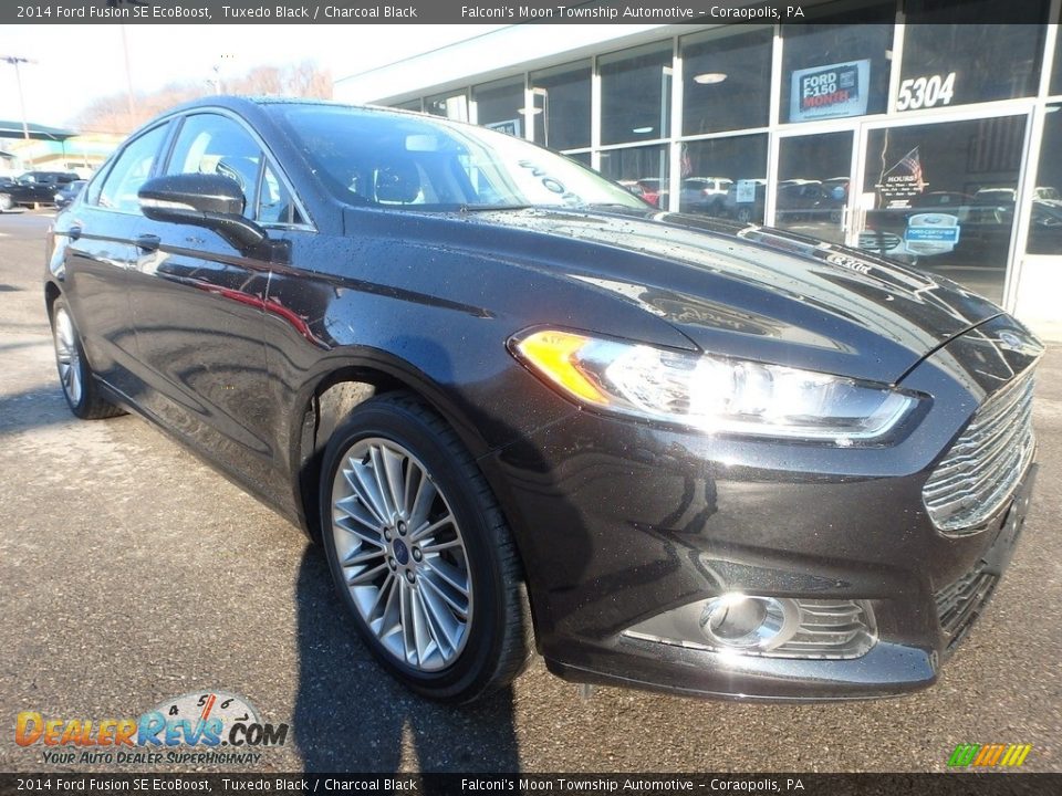2014 Ford Fusion SE EcoBoost Tuxedo Black / Charcoal Black Photo #2