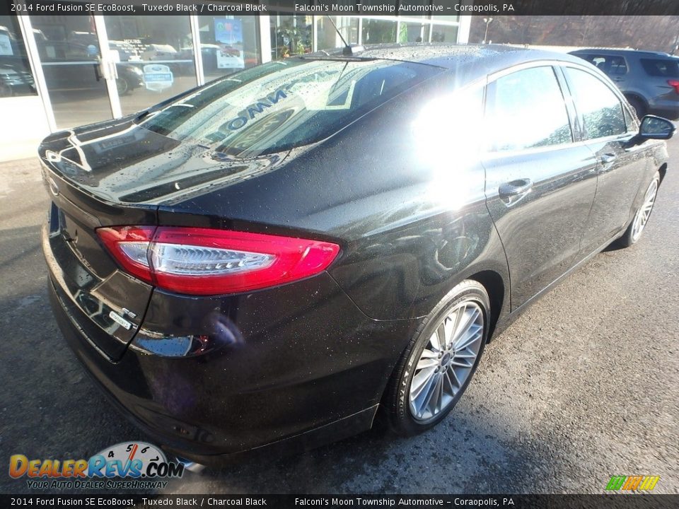 2014 Ford Fusion SE EcoBoost Tuxedo Black / Charcoal Black Photo #5
