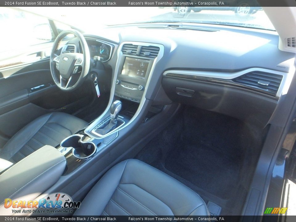 2014 Ford Fusion SE EcoBoost Tuxedo Black / Charcoal Black Photo #11