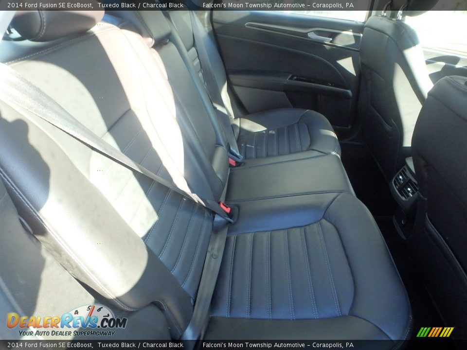2014 Ford Fusion SE EcoBoost Tuxedo Black / Charcoal Black Photo #14