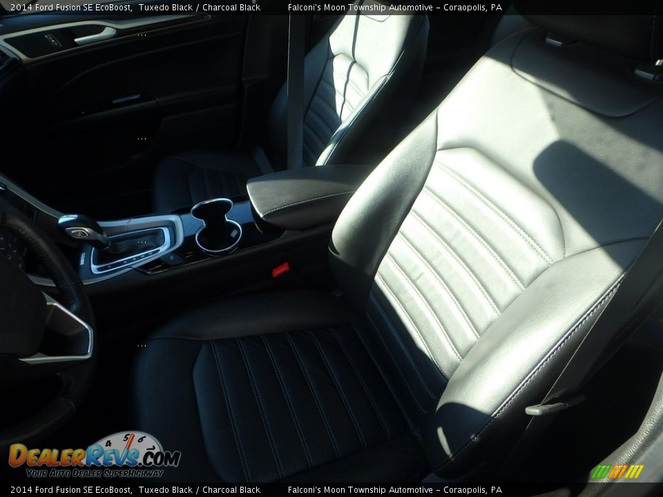 2014 Ford Fusion SE EcoBoost Tuxedo Black / Charcoal Black Photo #15