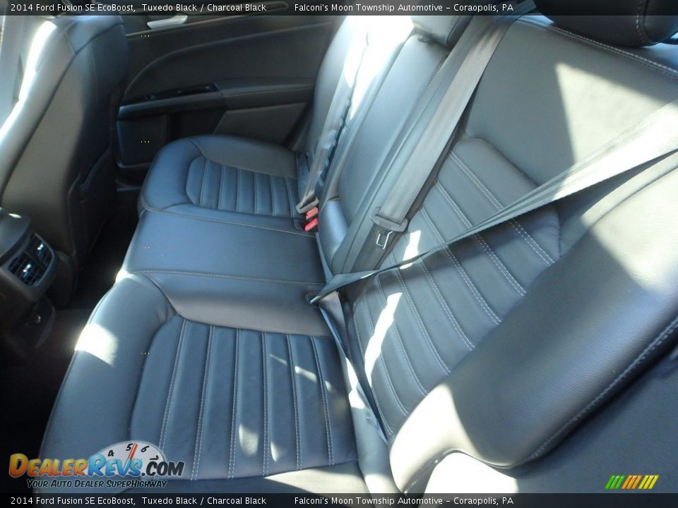 2014 Ford Fusion SE EcoBoost Tuxedo Black / Charcoal Black Photo #16