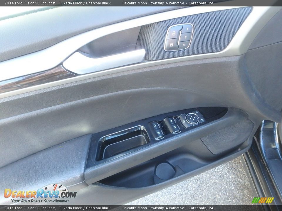 2014 Ford Fusion SE EcoBoost Tuxedo Black / Charcoal Black Photo #19