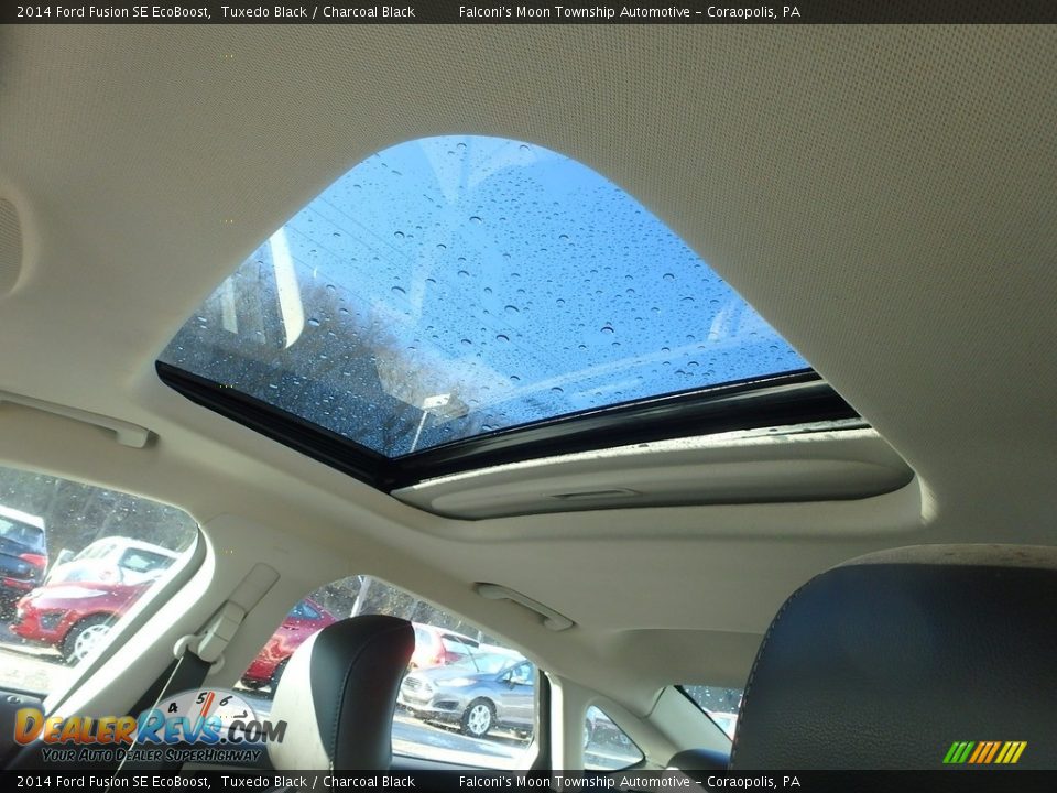 2014 Ford Fusion SE EcoBoost Tuxedo Black / Charcoal Black Photo #21